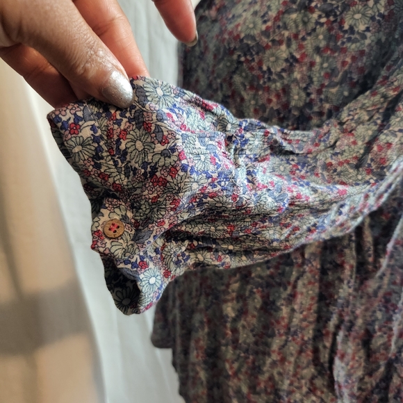 Vintage American Floral Boho Blouse - Picture 6 of 10